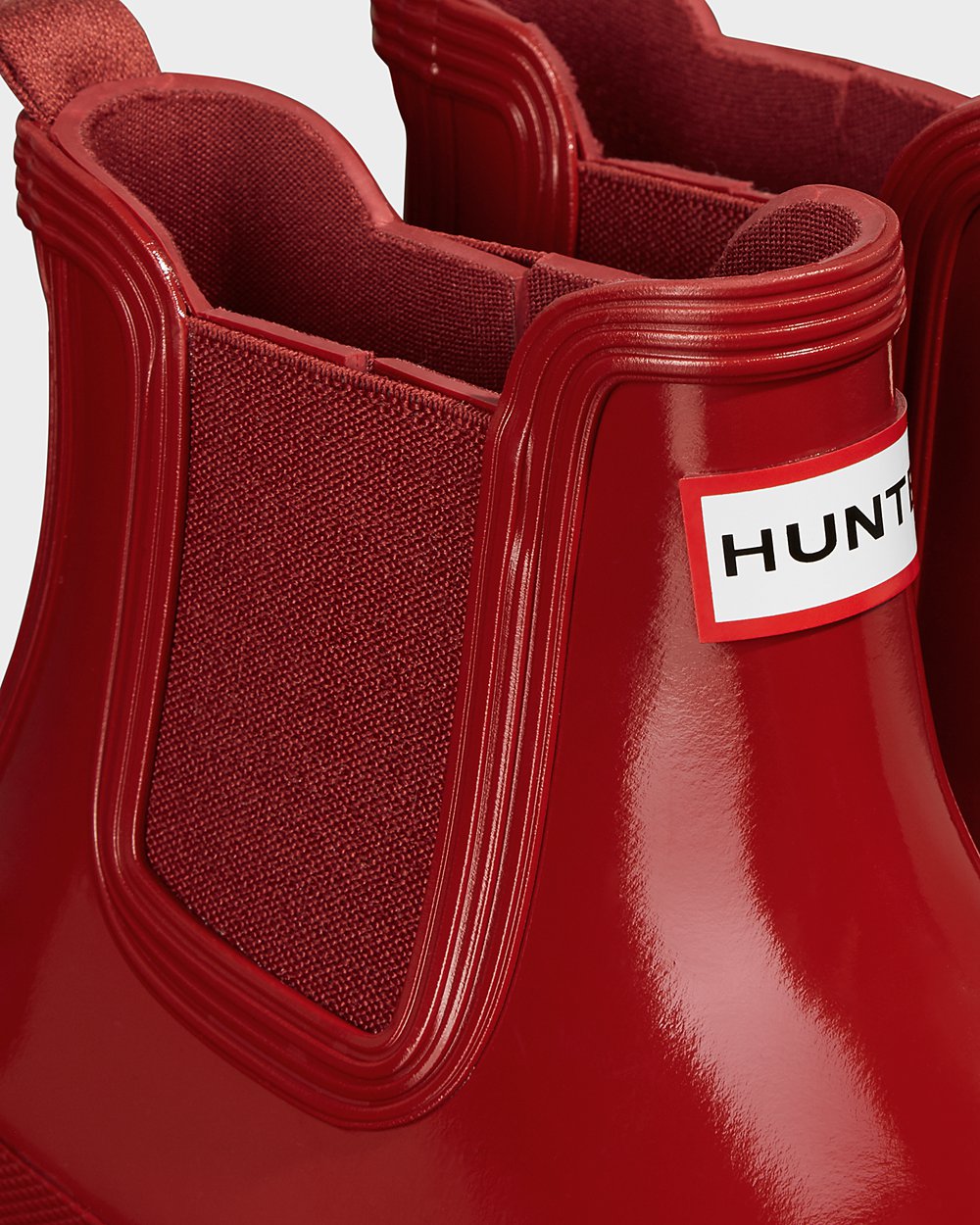 Botas Chelsea Hunter Mujer - Original Gloss - Rojos - TZYLHMB-72